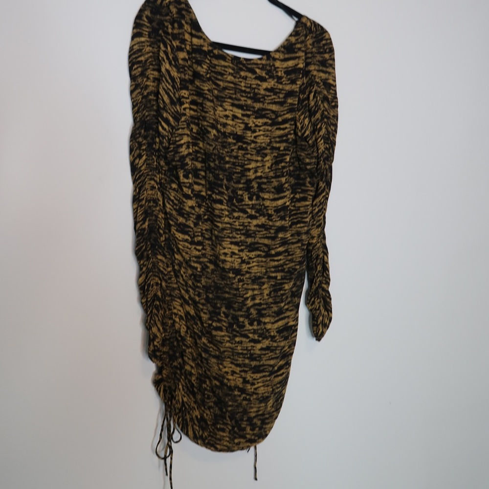 MINI PRINT RUCHED DRESS - Picture 3 of 6